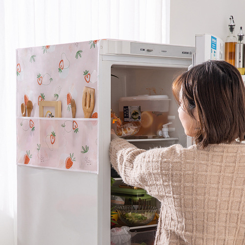 PEVA refrigerator towel single door double door refrigerator dust cover household washing machine waterproof hanging bag cover wholesale