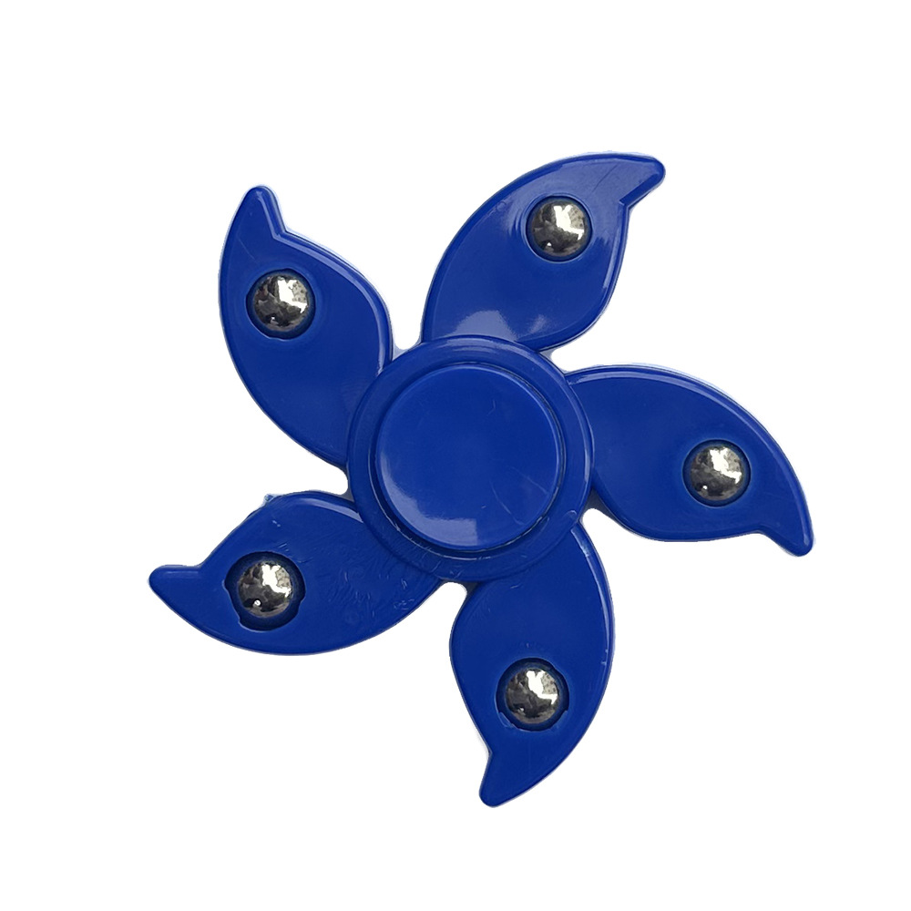 [Classic Color Five Beads] Blue Purple Gold Flower