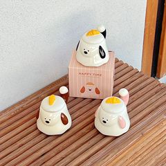 史努比陶瓷马克杯带手柄早餐杯咖啡杯创意带盖草帽杯礼品批发可爱