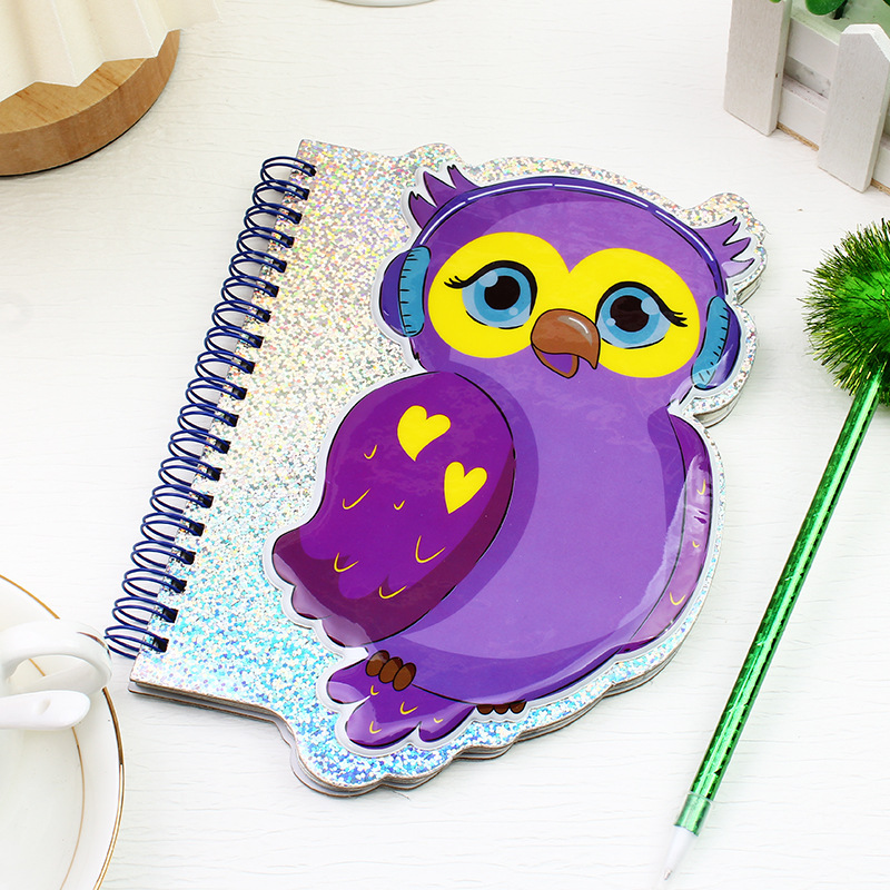 PVC esponja tridimensional burbuja pegatinas cubierta láser bobina libro lindo patrón animal de dibujos animados bloc de notas se puede personalizar