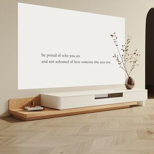 Modern Simple Solid Wood Tv Cabinet Nordic Living Room Retractable Cabinet Integrated Storage Cabinet Stretchable Wall-Mounted Floor Cabinet