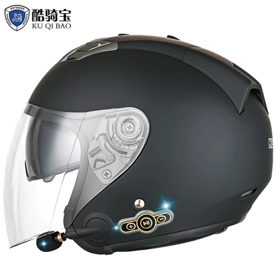 Helmet Helmet Cross Border, Motosiklet kaskı (dəbilqə) - matte-black-double-lens-m