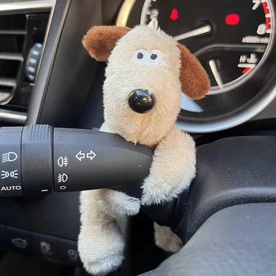 Car Dashboard Decoration Doll, Internet Celebrity Car Interior Wiper Mirror Cute Pilot Dog Car Ornament (Car ornaments) - naked-dog-handle-decoration