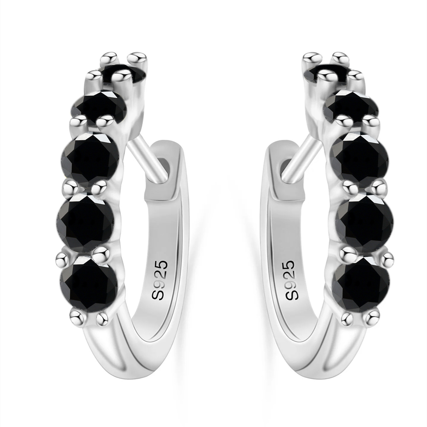 Transfronterizo s925 pendientes de plata esterlina 1 / 2 quilates mono diamante 3mm pendientes de diamante de color D pendientes de diamante de diamante