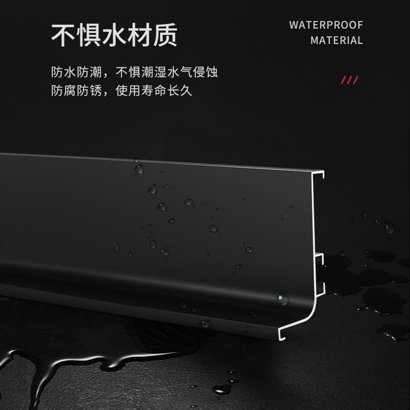 C-tipo ocultado medio de la manija del gabinete superior del Gabinete de piso y más bajo Manija ocultada manija libre del Gabinete de la aleación de aluminio del Gabinete invisible de la cocina