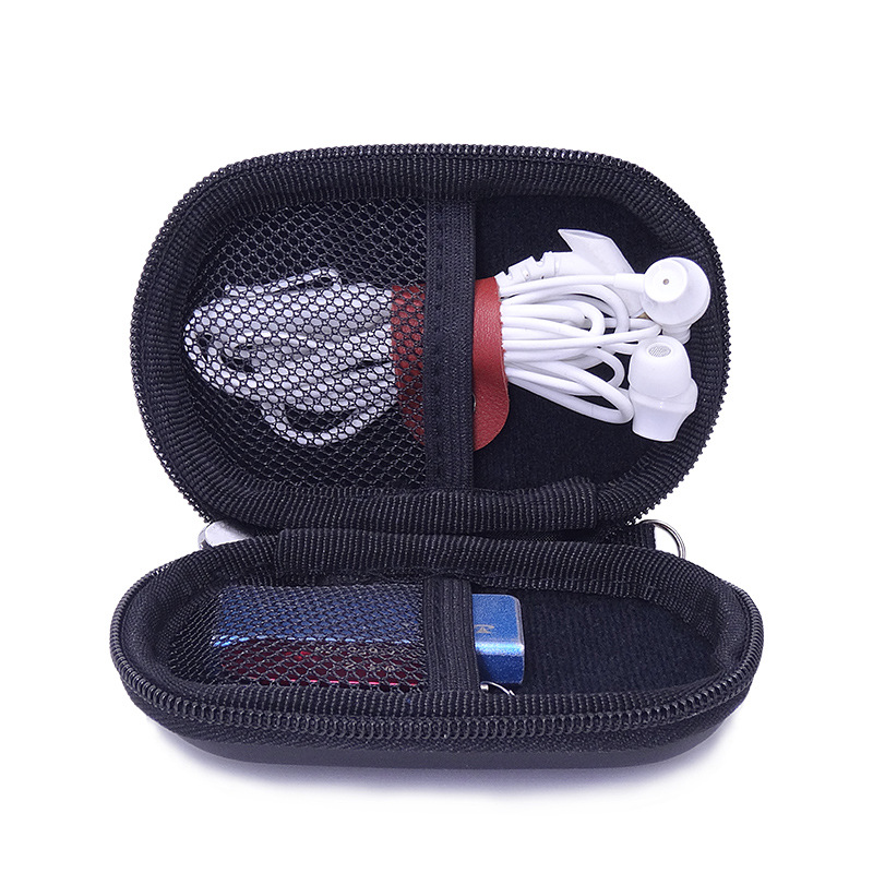 Fabricante en stock EVA monedero mini Oval auriculares cable de datos bolsa de almacenamiento accesorios clave U disco U escudo bolsa image 4