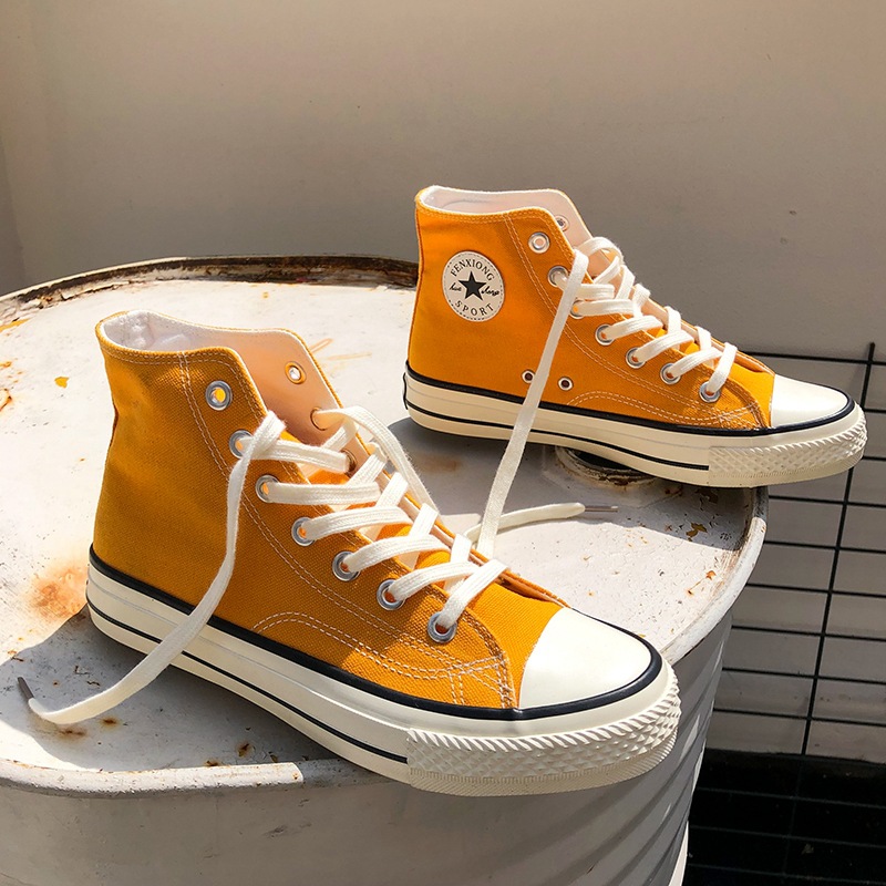 Classic 1970s canvas shoes for men, high-top, oil-polished, couple's style, Korean version, versatile student cloth shoes, trendy men's shoes