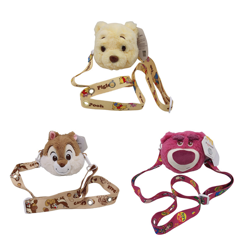 Disney Officially Licensed Strawberry Bear Plush Toy Winnie the Pooh Crossbody Bag Kiki Doll Shoulder Bag