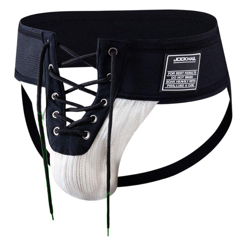 JOCKMAILl sexy Tanga ropa interior de hombre con cordones de camuflaje verde cinturón súper ancho Amazon TAMAÑO DE EE.