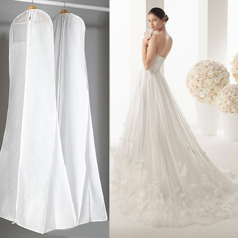 Wedding dress enlarged and long tail dust cover 1.6/1.8 meters widened hanging double-sided clothing dust bag