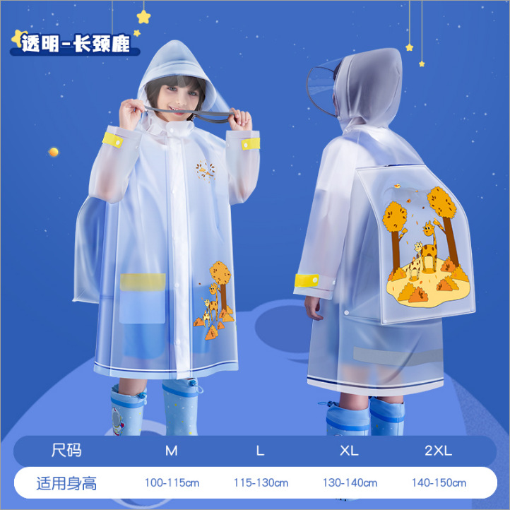 Chaqueta de lluvia para niños de 5 - 12 años de edad Eva para niños de la escuela primaria, bolsas escolares largas impermeables a prueba de lluvia para todo el cuerpo para la escuela para una sola persona