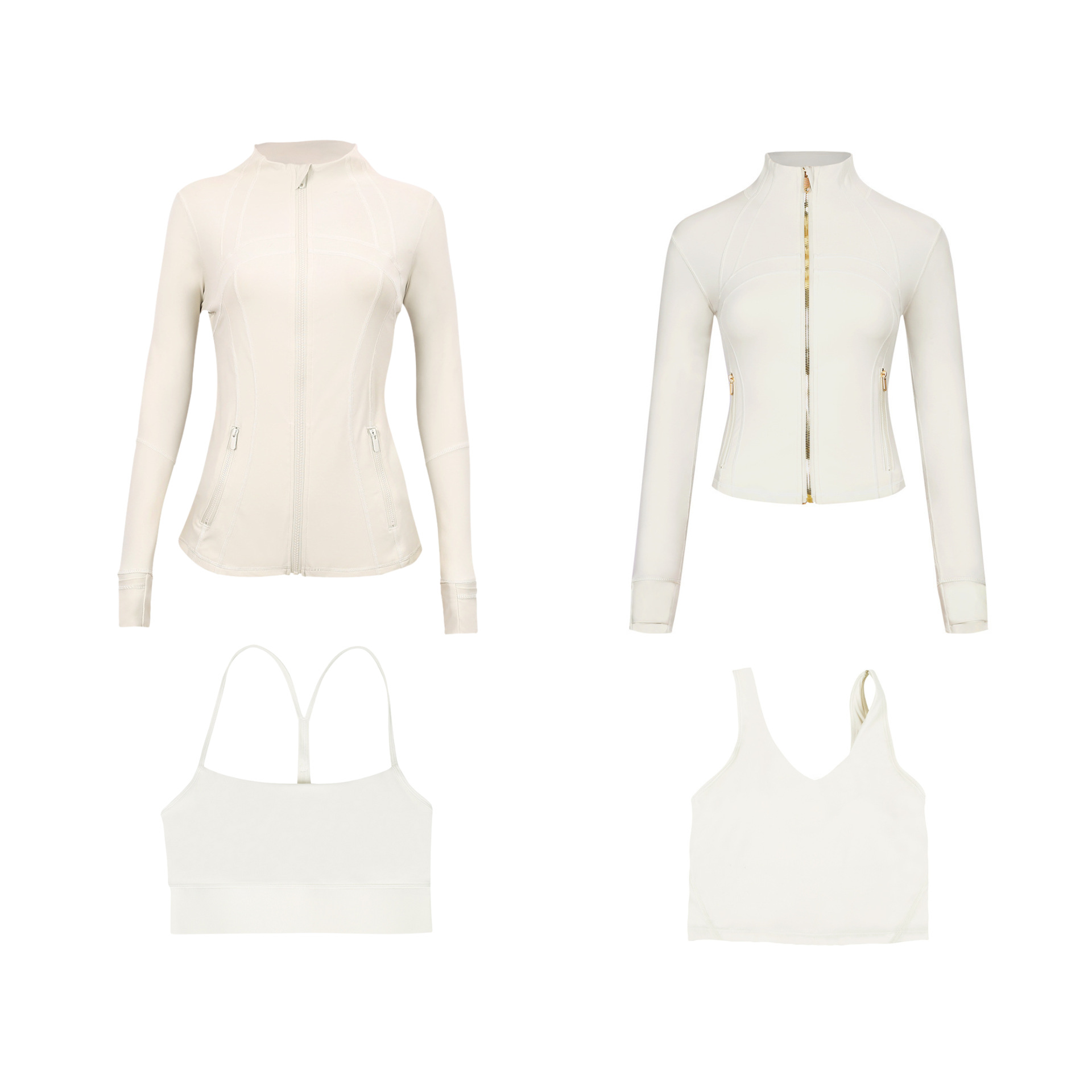 Women's Slim Fit Active Set Jacket And Vest Collection For Sport_voghion.com