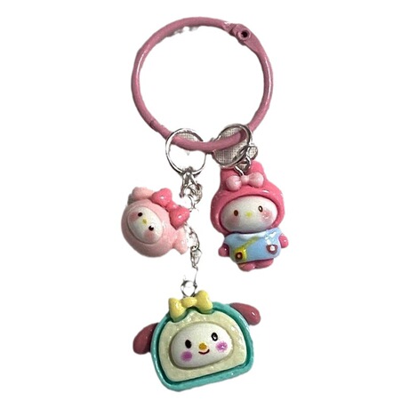 Sanrio Keychains Cartoon Ring 751 Explosion Sanrio Cartoon Style Cute Personalit