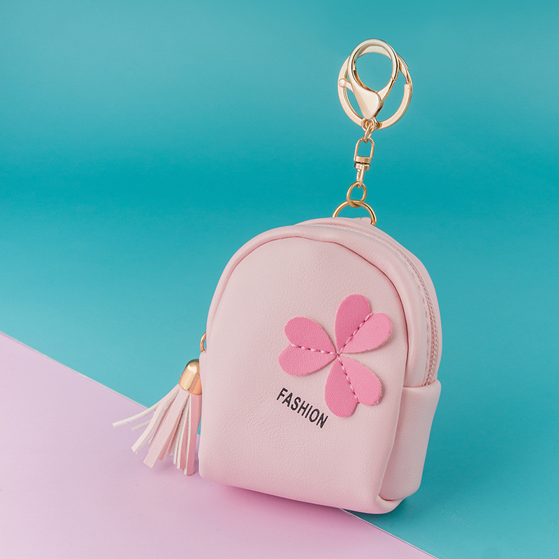 Estilo coreano fresco lindo estudiante monedero de la moneda de cuero pequeño bolso de La Moneda bolsa de identificación integrada portátil