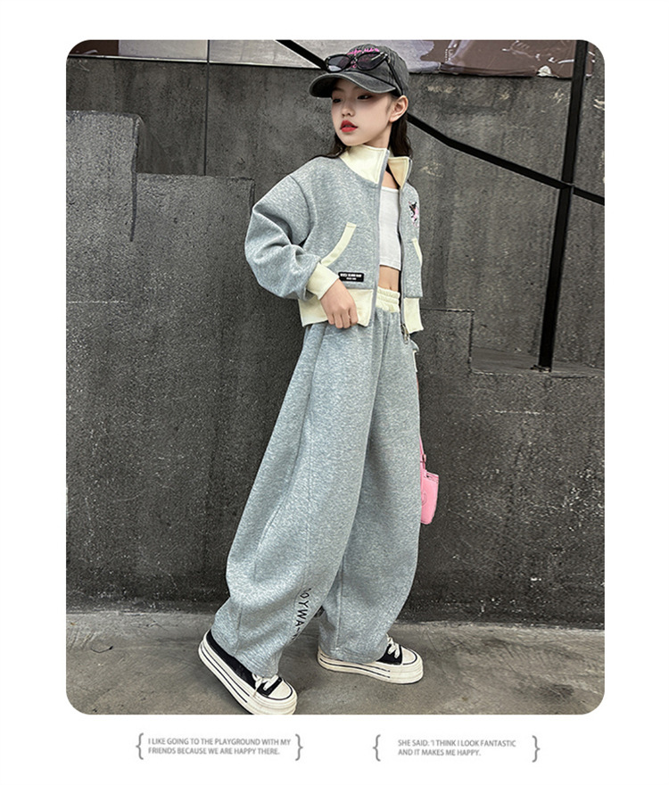 Stilvolles Mädchen Kapuzenpullover Und Hosen Set Für Den Herbst_voghion.com