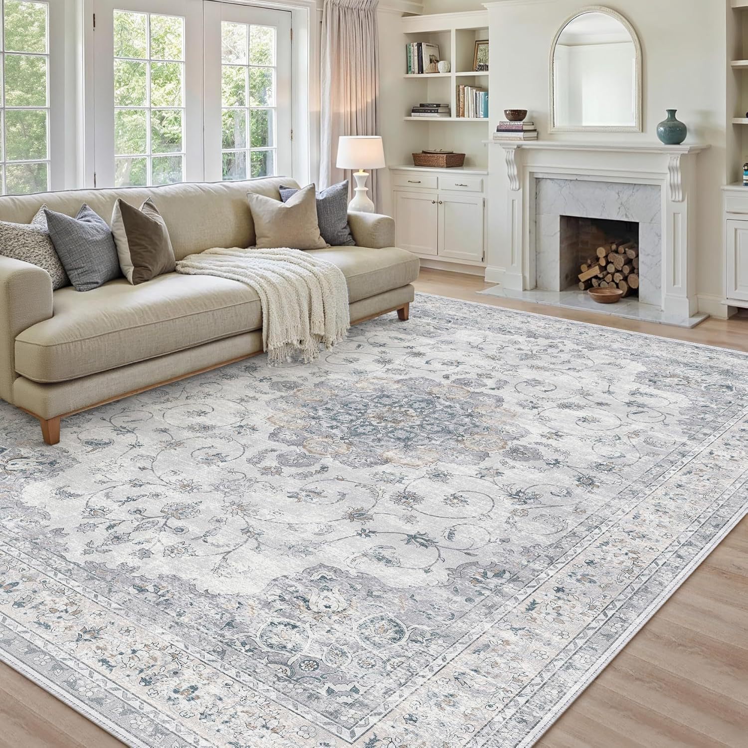 Gran área doméstica americana sala de estar sofá mesa de té alfombra de cama dormitorio alfombra plegable lavada alfombra de cachemire