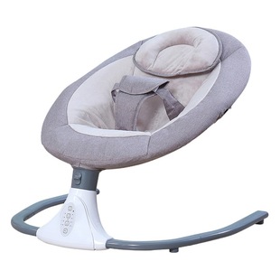 [Source Factory] intelligent electric baby rocking chair gray in stock baby cradle to coax sleep soothing rocking bed