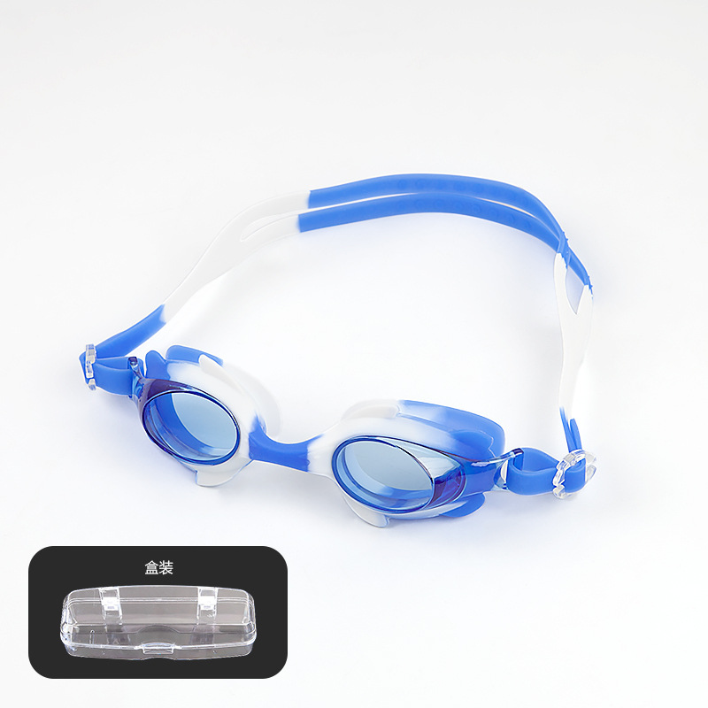 4300 파란색과 흰색(어린이용 수영 고글)