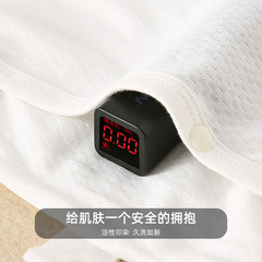 Newborn summer thin bamboo fiber long-sleeved one-piece bodysuit, half-back garment, Category A baby clothes, rompers