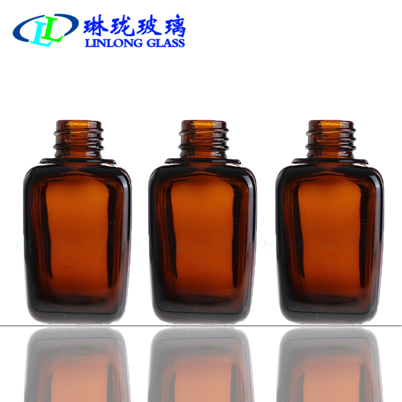 30~35ML精油瓶 全自动机制玻璃瓶 化妆品包装瓶方形精华液瓶