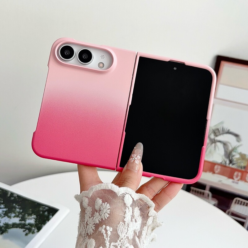 Suitable for iPhone Duo foldable phone, featuring a front frame, a skin-feel matte finish, and a solid color design. A simple protective case for the Apple Duo