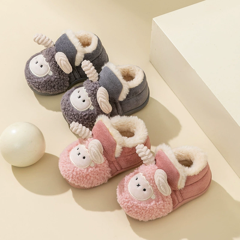 Новые зимние милые хлопчатобумажные туфли с кроличьими ушками, Детская сумка с женской детской обувью, осенне-зимняя теплая детская обувь на флисовой подкладке оптом