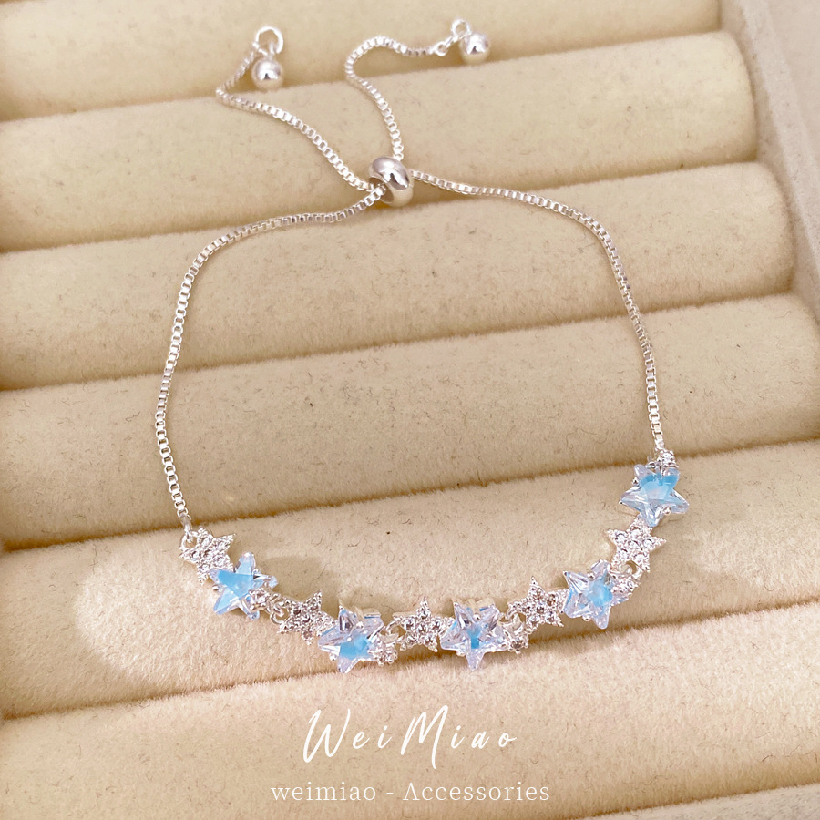 Zircon estrellas pulsera pulsera ligera de lujo nicho pulsera de alta calidad temperamento fresco al por mayor joyas dulces