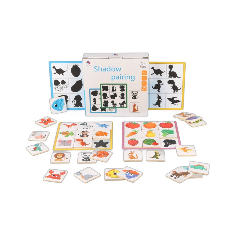 Cpc/ce ayudas didácticas Montessori para encontrar juegos de combinación de sombras rompecabezas de formas jardín de infantes juguetes educativos para niños al por mayor