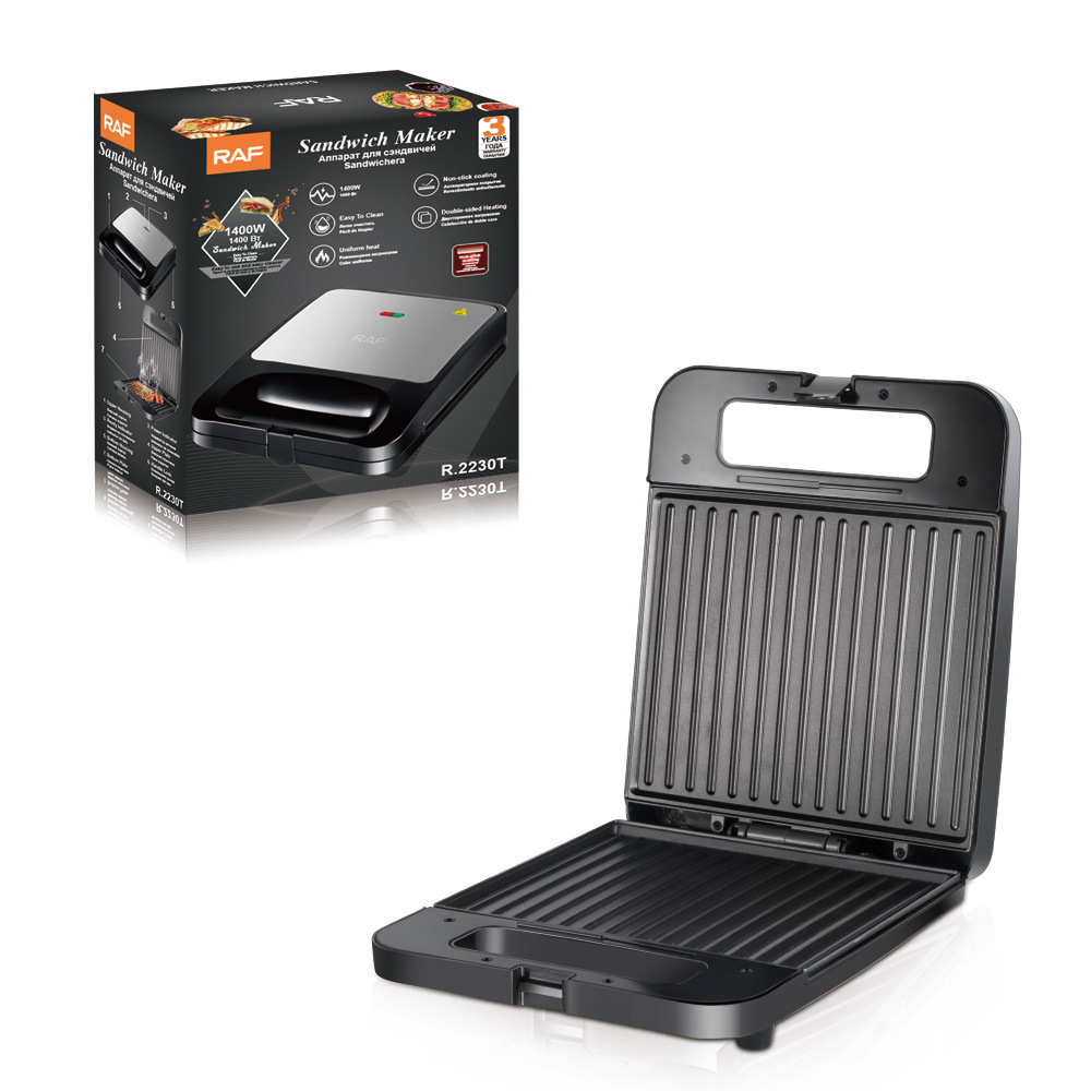 Máquina para hacer sándwiches y gofres de 1500W, estándar europeo y británico, para uso doméstico, con calentamiento de doble cara, plancha eléctrica.