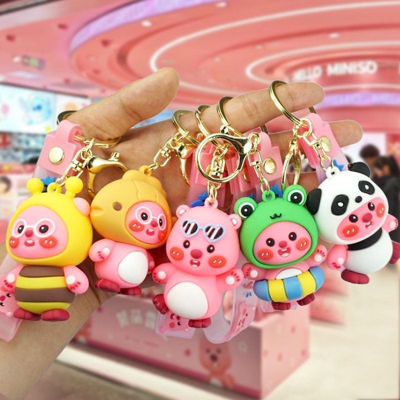 Super Cute Little Beaver Bag Accessories Student Doll Doll Pendant Girl Soft Cute Little Lopy Pendant Keychain