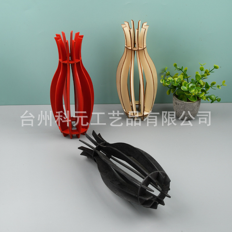 Creative DIY wooden crafts European vase living room decoration chandelier soft Easter pendant ornaments wholesale