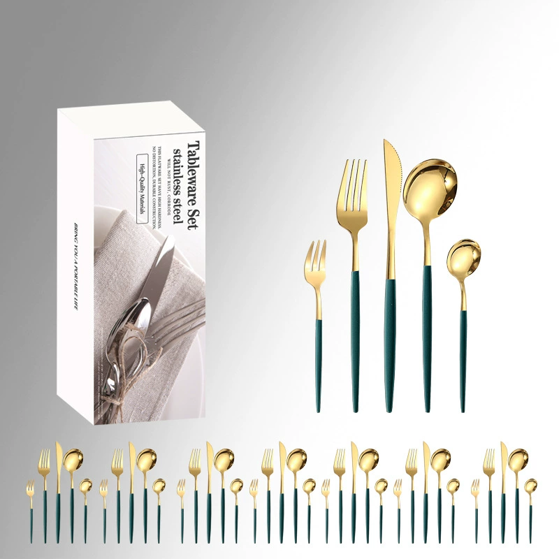 Tableware stainless steel, set, Amazon, 40 pieces