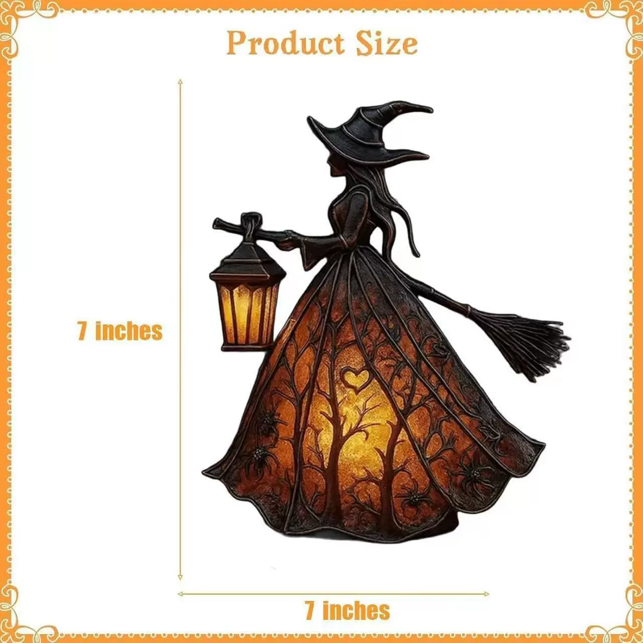 [跨境新品Halloween witch lights万圣节女巫提灯哥特式家居装饰]