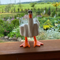 亚马逊新款Duck You创意中指鸭装饰品摆件中指雕像树脂工艺品摆件