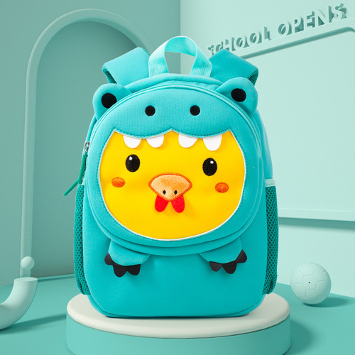 New diving material children's backpack, cartoon cute 3D shape kindergarten small backpack, portable outdoor dual-shoulder bag