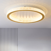 輕奢卧室燈北歐led吸頂燈簡約現代大氣圓形房間過道燈具2021新款
