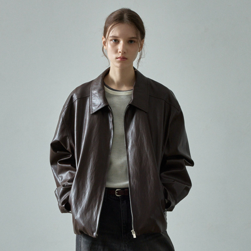 Spot Fp Leather Jacket for Women 2024 Autum New Korean Style Loose Designer Niche Jacket Top Spot Fp Leather Jacket for Women 2024 Autum New Korean Style Loose Designer Niche Jacket Top