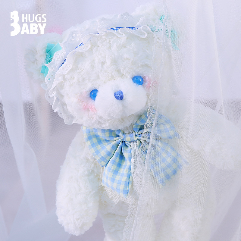 Abrazo bebé genuino Lolita conejo muñeca cinta pajarita oso de peluche de juguete animal muñeca de trapo regalo