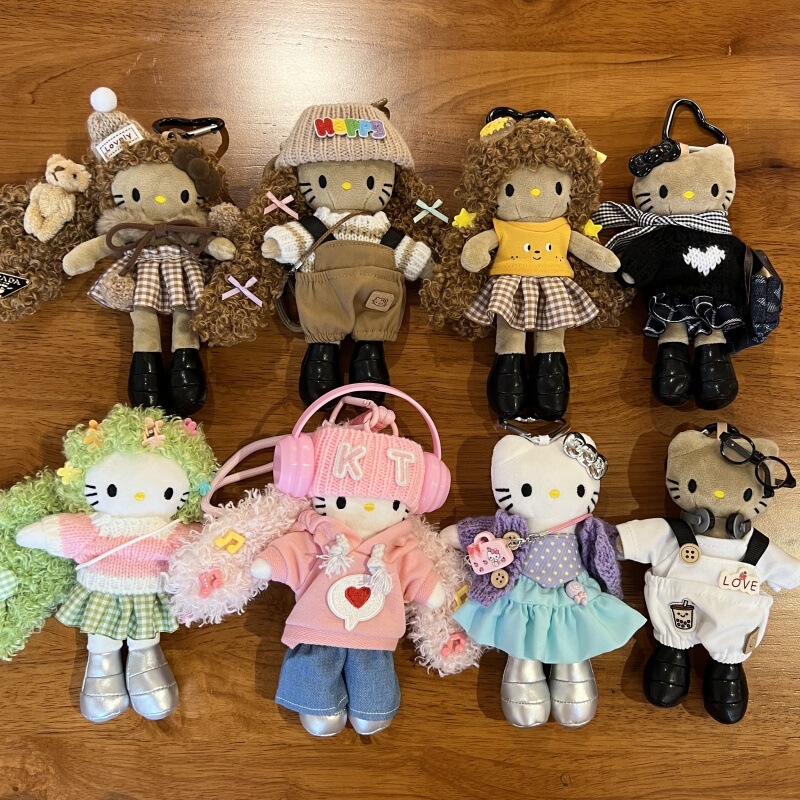 Super High-End Long-Legged Kt Pendant Keychain, Melard Style Outfit, Super Beautiful Long Curly Hair Macaron Pendant