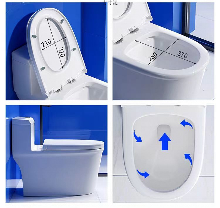 German FHFH toilet, first-class water efficiency 10.0, large sewage vortex outlet, anti-splash and anti-odor siphonic household toilet undefined