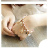 Fashionable accessory, card game, ankle bracelet, Korean style, flowered