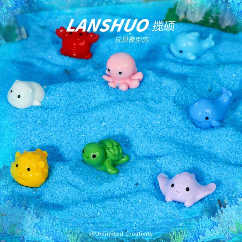 Cute Cartoon Marine Animal Resin Ornaments Micro-Landscape Succulent Landscaping Cream Glue DIY Accessories Wholesale Cute Cartoon Marine Animal Resin Ornaments Micro-Landscape Succulent Landscaping Cream Glue DIY Accessories Wholesale