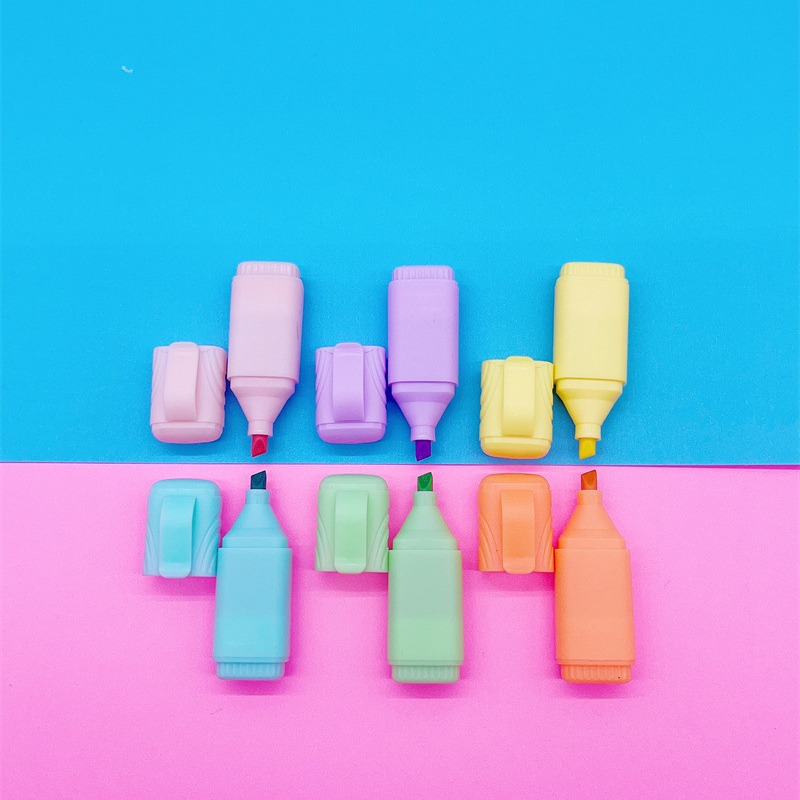 Mayorista transfronteriza multicolor resaltador mini fruta encantador resaltador multicolor conjunto de dibujo puntero marcador pluma