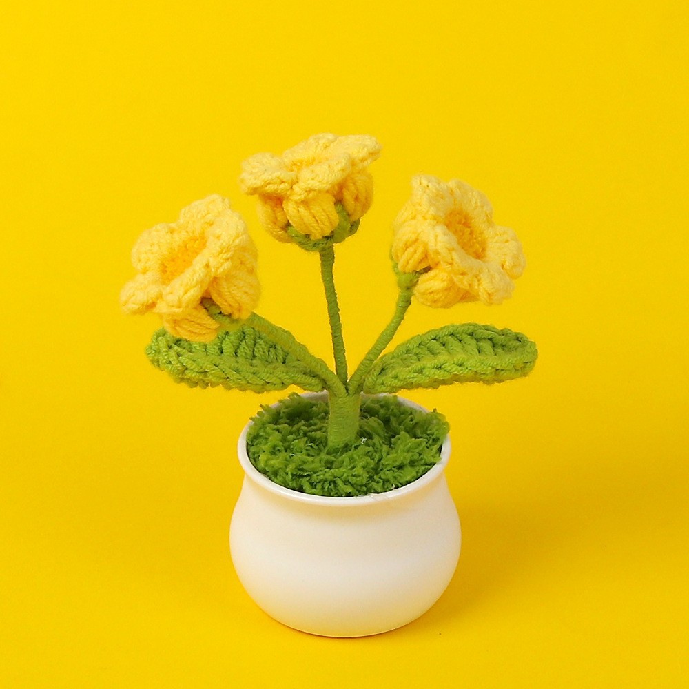 Producto terminado - maceta de Orquídea de Suzuki de linterna amarilla de 3 cabezas (meng4)