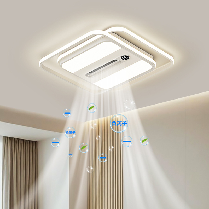 Gran vista de jardín sala de estar lámpara de ventilador sin hoja moderna minimalista habitación de espectro completo lámpara de ventilador de protección de ojos lámpara de comedor 440L