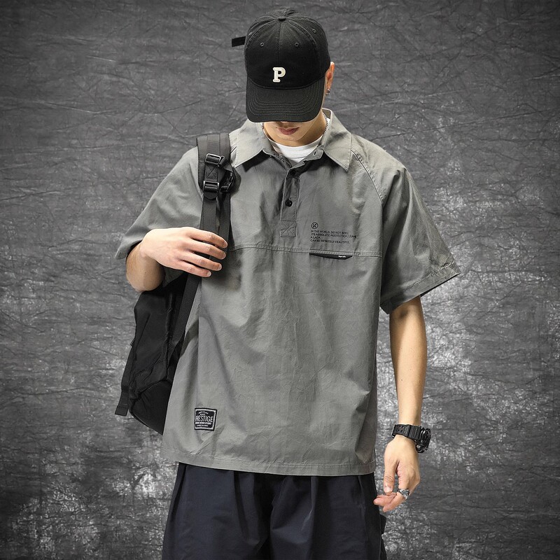 Summer Work Shirt Men's Polo Shirt Loose plus size Men's Shirt Men's Short-sleeved T-shirt Men's Casual Top