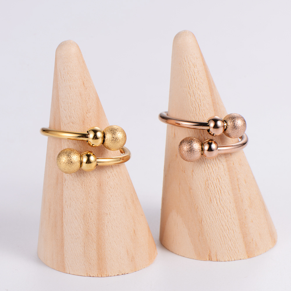 Fashion Solid Color Stainless Steel Plating Rings 1 Piece