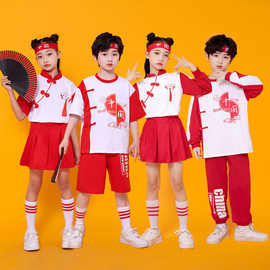 儿童啦啦队演出服中国风小学生运动会合唱街舞套装表演啦啦操服装