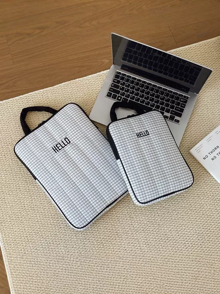Korean Style Ins-Style Patterned Computer Bag 14inch Laptop Sleeve Bag Unisex Simple Business Tablet Protection