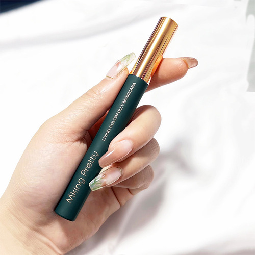 MKING PRETTY Color Mascara for Women Waterproof and Sweatproof Slim Long Curly Thin Brush Head Thick Extra Long No Smudge